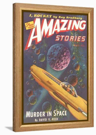 Amazing Stories Magazine Cover-null-Framed Stretched Canvas