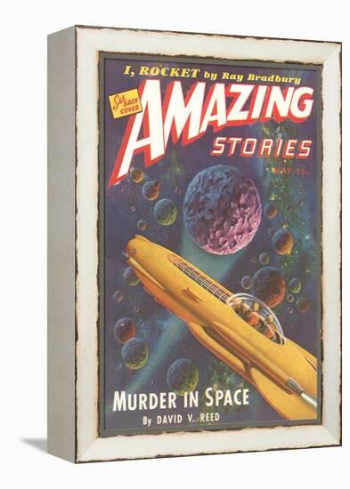 Amazing Stories Magazine Cover-null-Framed Stretched Canvas