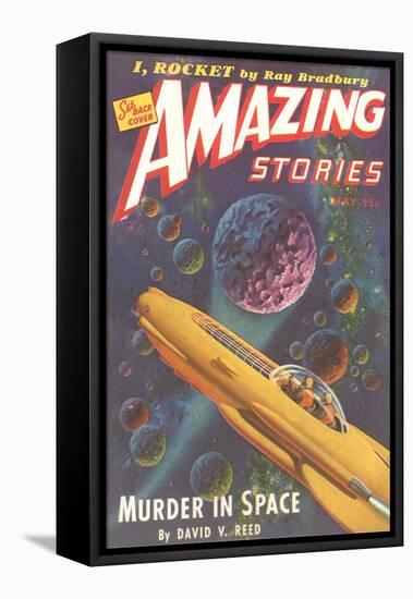 Amazing Stories Magazine Cover-null-Framed Stretched Canvas