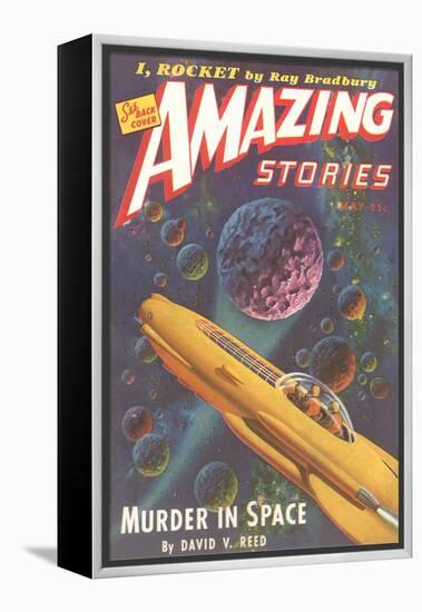 Amazing Stories Magazine Cover-null-Framed Stretched Canvas