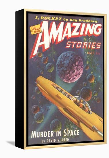 Amazing Stories Magazine Cover-null-Framed Stretched Canvas