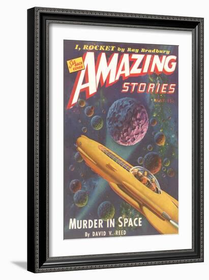 Amazing Stories Magazine Cover-null-Framed Art Print