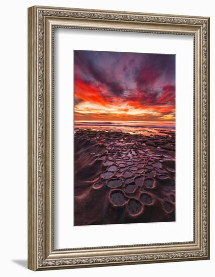 Amazing Sunset at the Tide Pools in La Jolla, Ca-Andrew Shoemaker-Framed Photographic Print