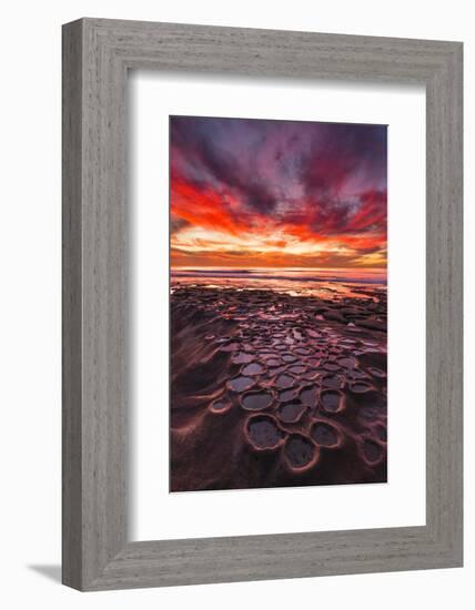 Amazing Sunset at the Tide Pools in La Jolla, Ca-Andrew Shoemaker-Framed Photographic Print