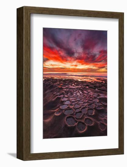 Amazing Sunset at the Tide Pools in La Jolla, Ca-Andrew Shoemaker-Framed Photographic Print