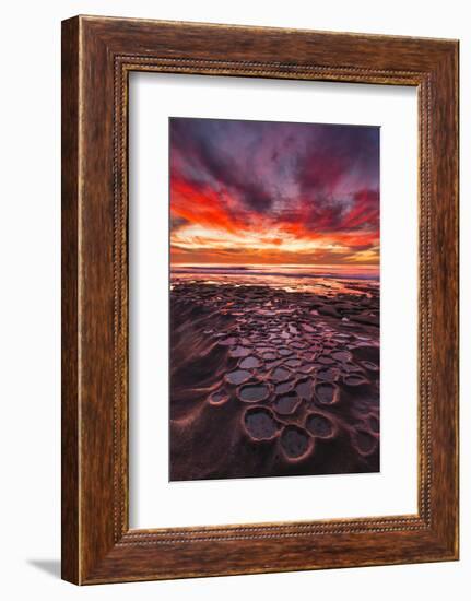 Amazing Sunset at the Tide Pools in La Jolla, Ca-Andrew Shoemaker-Framed Photographic Print