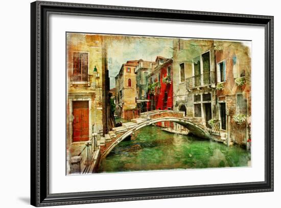 Amazing Venice - Artwork In Painting Style-Maugli-l-Framed Art Print