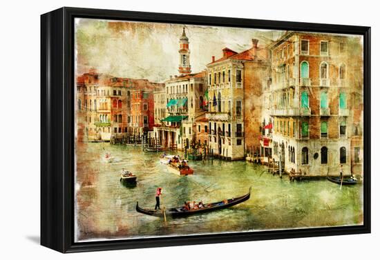 Amazing Venice - Artwork In Painting Style-Maugli-l-Framed Stretched Canvas