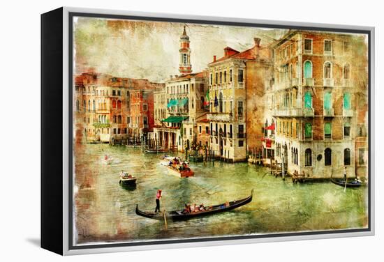 Amazing Venice - Artwork In Painting Style-Maugli-l-Framed Stretched Canvas