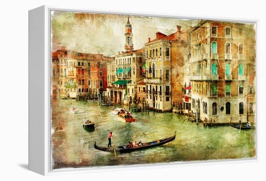 Amazing Venice - Artwork In Painting Style-Maugli-l-Framed Stretched Canvas