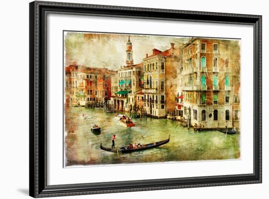 Amazing Venice - Artwork In Painting Style-Maugli-l-Framed Premium Giclee Print