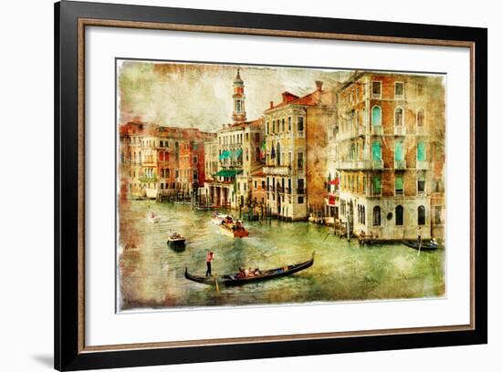 Amazing Venice - Artwork In Painting Style-Maugli-l-Framed Premium Giclee Print