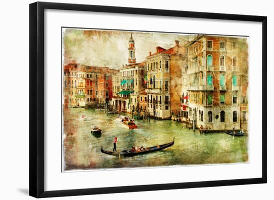 Amazing Venice - Artwork In Painting Style-Maugli-l-Framed Premium Giclee Print