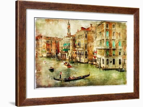 Amazing Venice - Artwork In Painting Style-Maugli-l-Framed Art Print