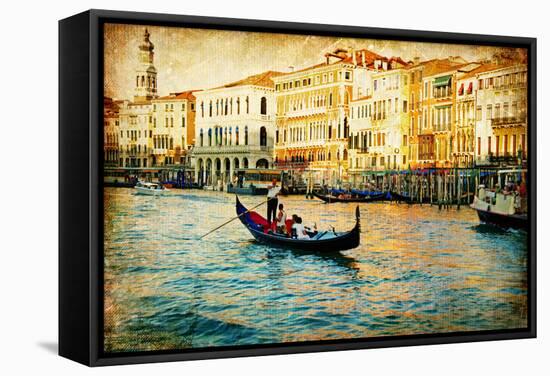 Amazing Venice - Artwork In Painting Style-Maugli-l-Framed Stretched Canvas