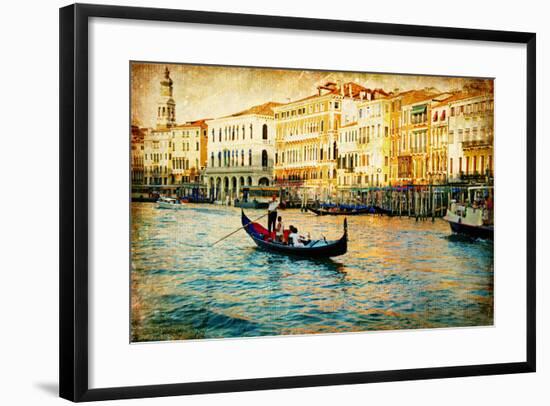 Amazing Venice - Artwork In Painting Style-Maugli-l-Framed Art Print