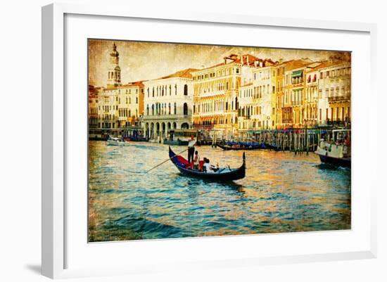 Amazing Venice - Artwork In Painting Style-Maugli-l-Framed Art Print