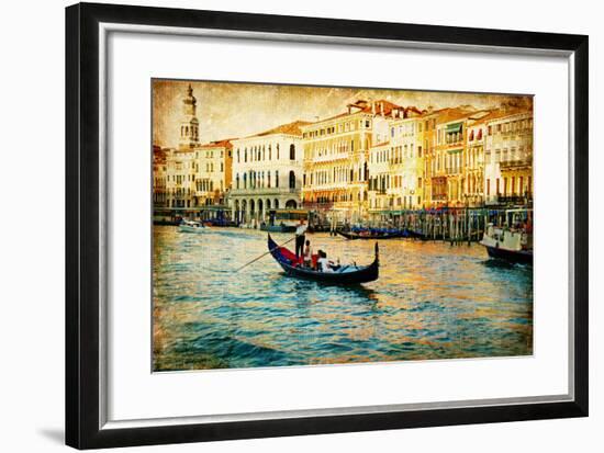 Amazing Venice - Artwork In Painting Style-Maugli-l-Framed Art Print