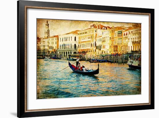 Amazing Venice - Artwork In Painting Style-Maugli-l-Framed Art Print