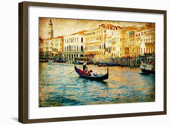 Amazing Venice - Artwork In Painting Style-Maugli-l-Framed Art Print