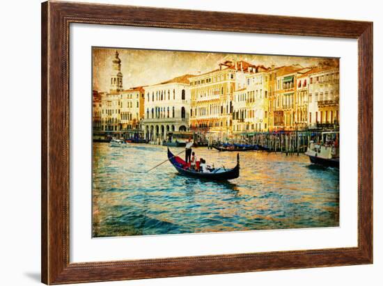 Amazing Venice - Artwork In Painting Style-Maugli-l-Framed Art Print