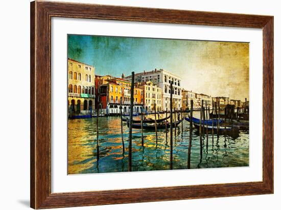 Amazing Venice - Artwork In Painting Style-Maugli-l-Framed Art Print