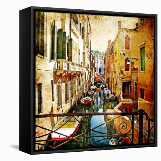 Amazing Venice -Artwork In Painting Style-Maugli-l-Framed Stretched Canvas