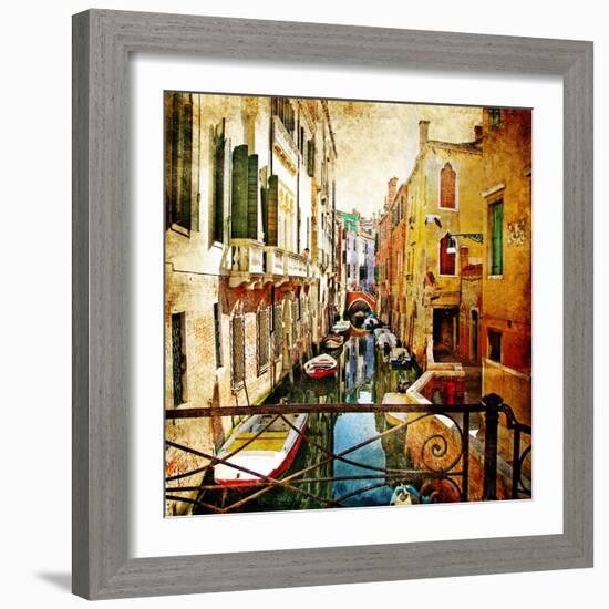 Amazing Venice -Artwork In Painting Style-Maugli-l-Framed Art Print