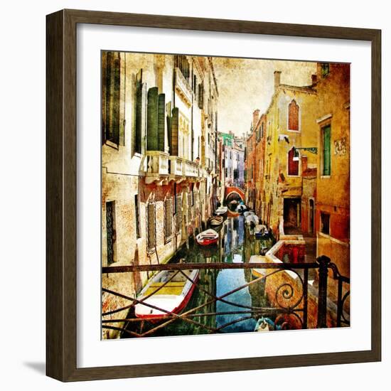 Amazing Venice -Artwork In Painting Style-Maugli-l-Framed Art Print