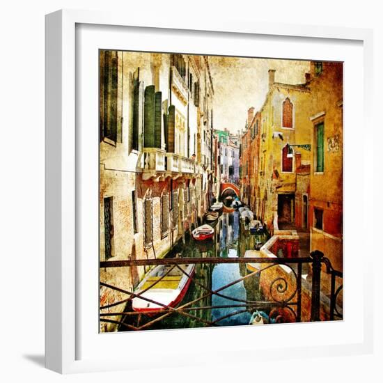 Amazing Venice -Artwork In Painting Style-Maugli-l-Framed Art Print