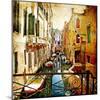 Amazing Venice -Artwork In Painting Style-Maugli-l-Mounted Art Print