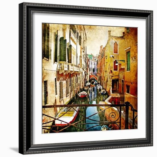 Amazing Venice -Artwork In Painting Style-Maugli-l-Framed Art Print