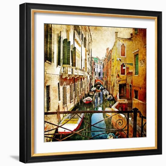 Amazing Venice -Artwork In Painting Style-Maugli-l-Framed Art Print