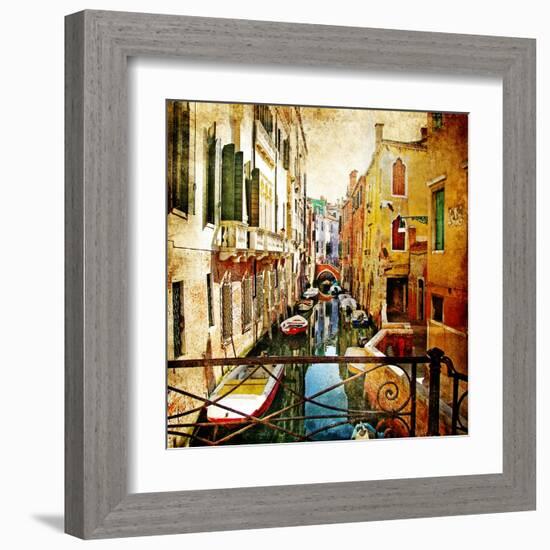 Amazing Venice -Artwork In Painting Style-Maugli-l-Framed Art Print