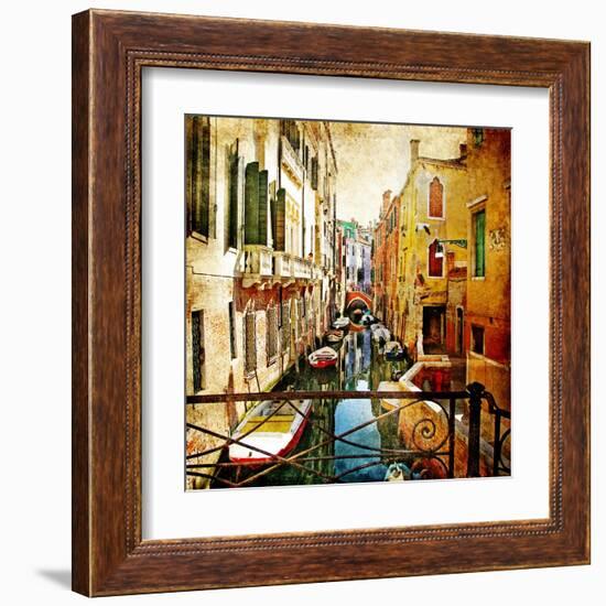 Amazing Venice -Artwork In Painting Style-Maugli-l-Framed Art Print