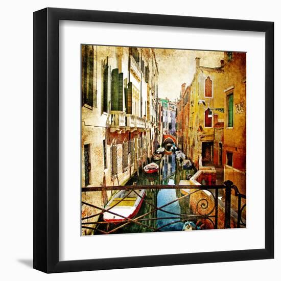 Amazing Venice -Artwork In Painting Style-Maugli-l-Framed Art Print