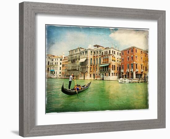 Amazing Venice - Artwork In Painting Style-Maugli-l-Framed Art Print