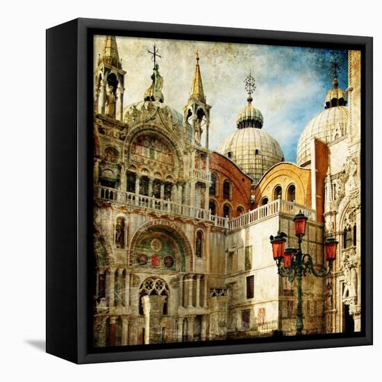 Amazing Venice - Painting Style Series - San Marco Square-Maugli-l-Framed Stretched Canvas