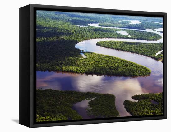 Amazon, Amazon River, Bends in the Nanay River, a Tributary of the Amazon River, Peru-Paul Harris-Framed Premier Image Canvas