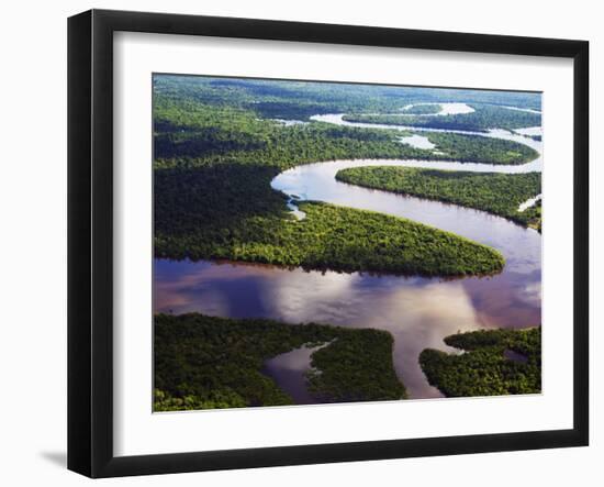 Amazon, Amazon River, Bends in the Nanay River, a Tributary of the Amazon River, Peru-Paul Harris-Framed Photographic Print