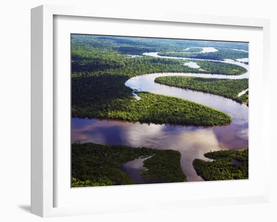 Amazon, Amazon River, Bends in the Nanay River, a Tributary of the Amazon River, Peru-Paul Harris-Framed Photographic Print