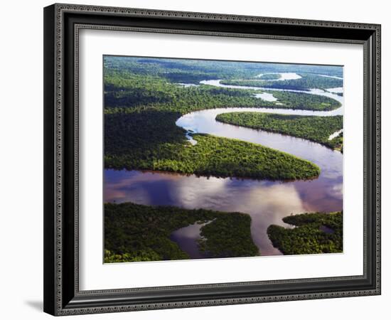 Amazon, Amazon River, Bends in the Nanay River, a Tributary of the Amazon River, Peru-Paul Harris-Framed Photographic Print