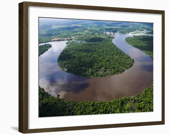 Amazon, Amazon River, Bends in the Nanay River, a Tributary of the Amazon River, Peru-Paul Harris-Framed Photographic Print