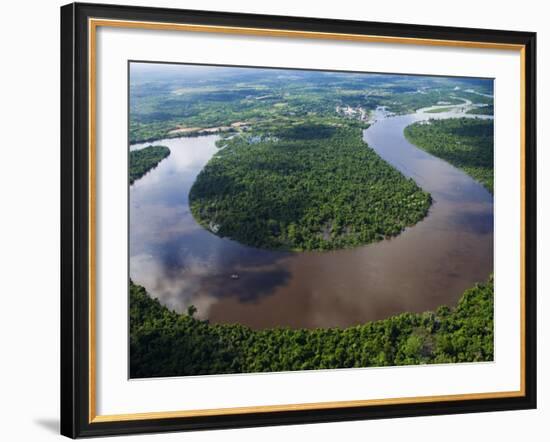 Amazon, Amazon River, Bends in the Nanay River, a Tributary of the Amazon River, Peru-Paul Harris-Framed Photographic Print