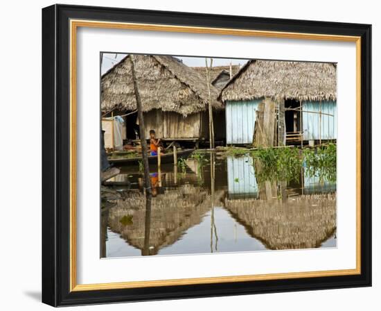 Amazon, Amazon River, the Floating Village of Belen, Iquitos, Peru-Paul Harris-Framed Photographic Print