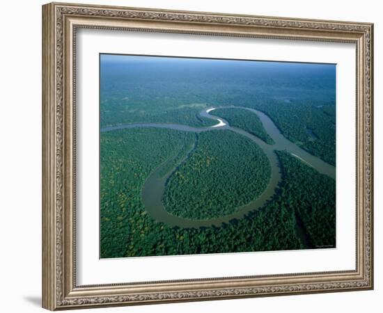 Amazon River, Amazon Jungle, Aerial View, Brazil-Steve Vidler-Framed Photographic Print