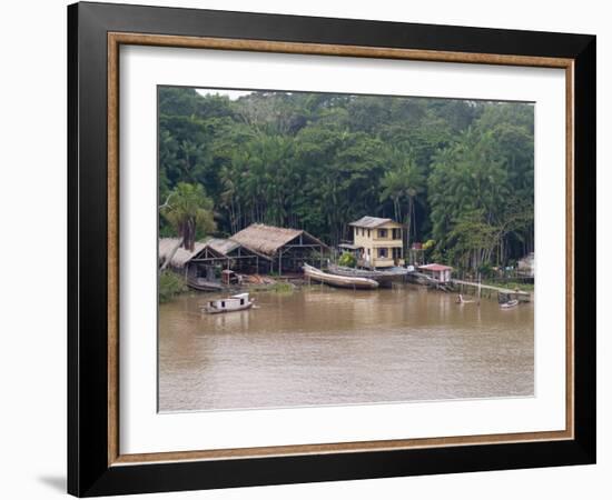 Amazon Village, Brazil, South America-Richardson Rolf-Framed Photographic Print