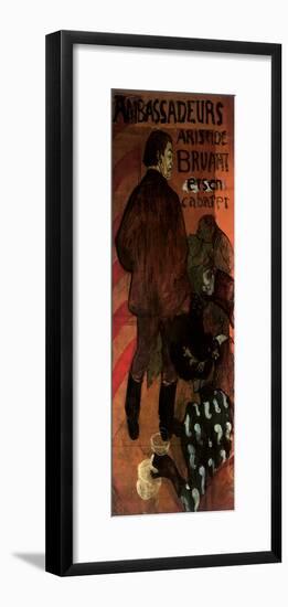 Ambassadeurs Aristide Bruant, c.1892-Henri de Toulouse-Lautrec-Framed Giclee Print