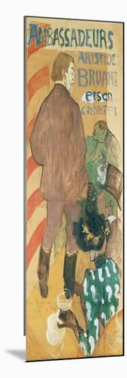 Ambassadeurs, Aristide Bruant Et His Cabaret, 1892 (Oil on Card)-Henri de Toulouse-Lautrec-Mounted Giclee Print