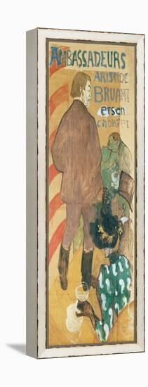 Ambassadeurs, Aristide Bruant Et His Cabaret, 1892 (Oil on Card)-Henri de Toulouse-Lautrec-Framed Premier Image Canvas